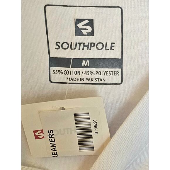 Southpole White & Gold Space Jam Wil E Coyote Basketball Tune Squad T-Shirt - Picture 4 of 4